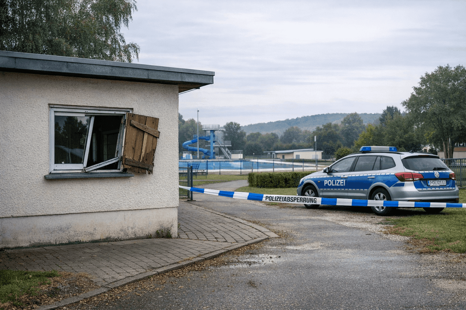 Einbruchversuch am Waldschwimmbad Rastenberg