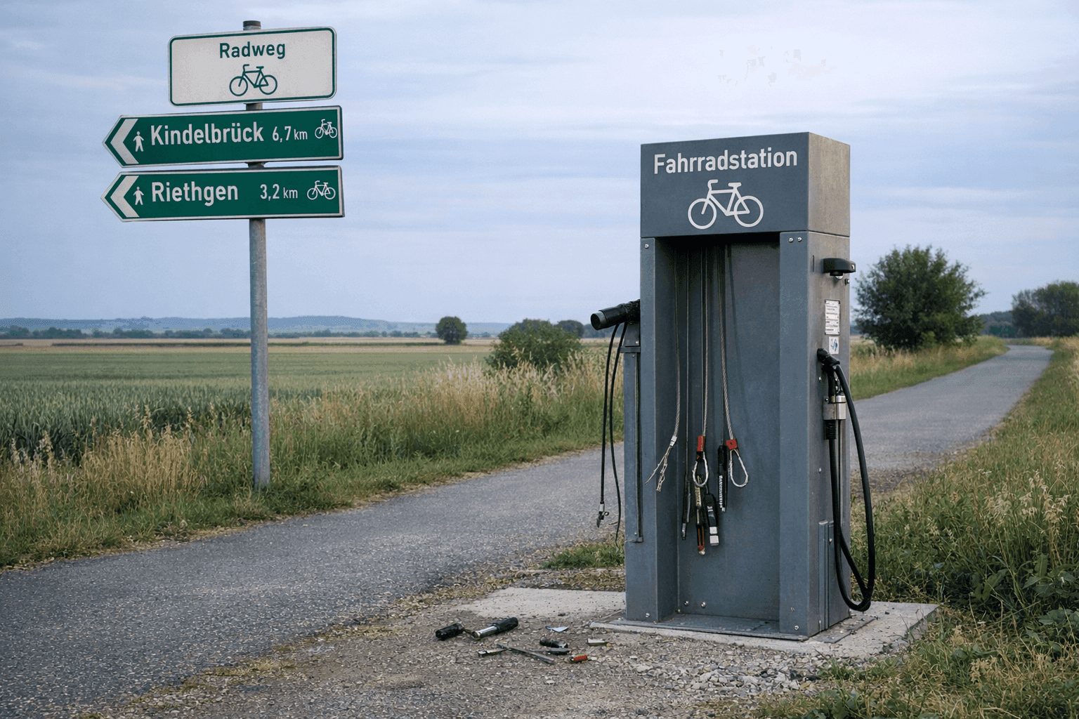 Fahrradstation bei Kindelbrück aufgebrochen