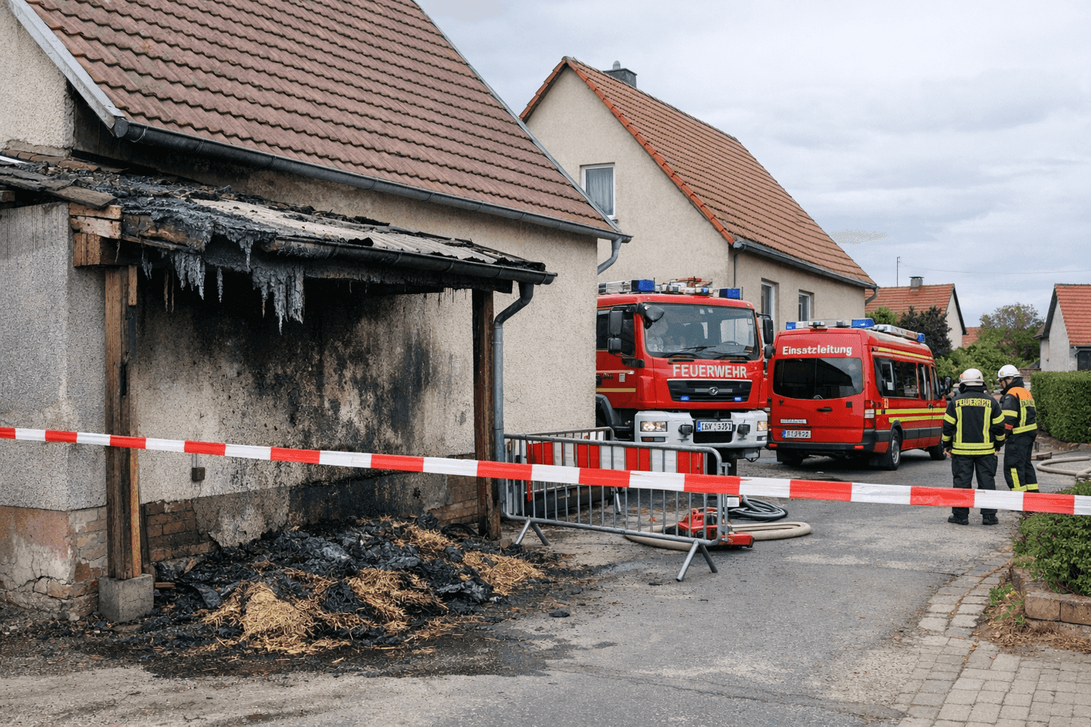 Schweißarbeiten lösen Brand in Großneuhausen aus